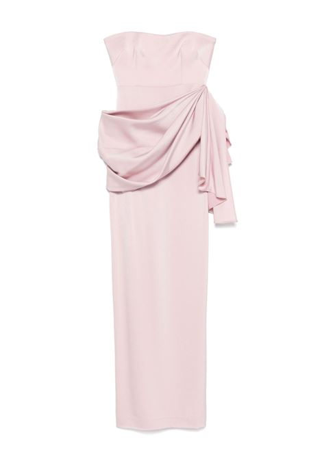 Light pink strapless satin maxi dress Alex Perry - women